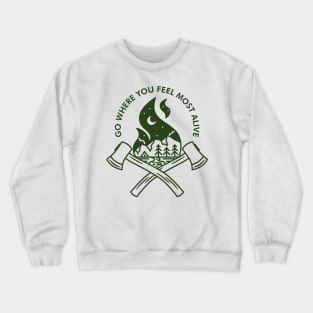 Bushcraft Life - Green Version Crewneck Sweatshirt